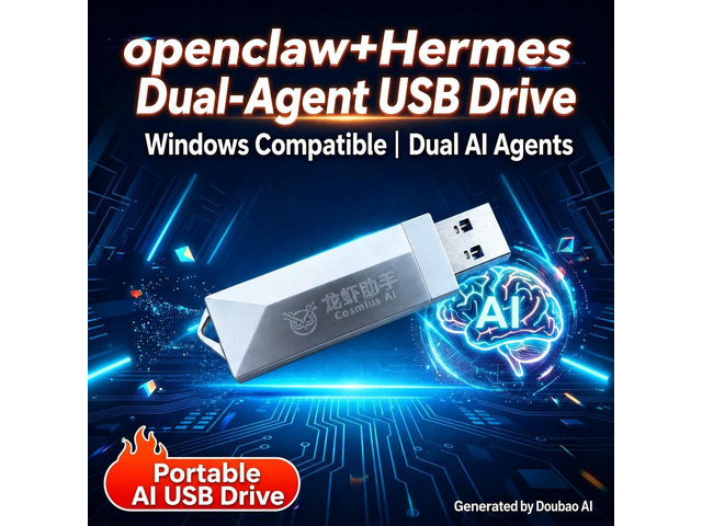Cosmius AI: LA-USB Type C Openclaw AlAssistant 8GB USB Flash Drive ForOpenclaw Al Programmers Plug And Play