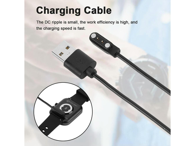 60cm Magnetic Watch USB Charging Cable Cord Replacement Charger Cable for F57L Smartwatch Accessories