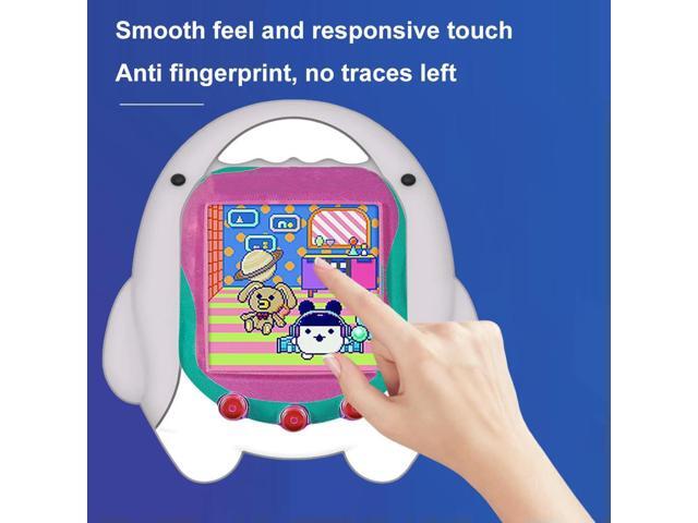Silicone Case Anti-drop Protective Cover with Lanyard Shockproof Cartoon Shark Shape for Tamagotchi Uni 2023 Virtual Pet Machine