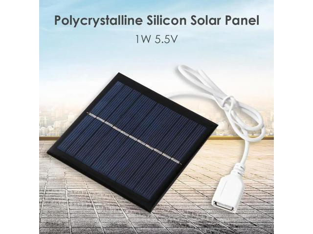 1W 5.5V USB Mini Solar Panel DIY Solar System for Phone Power Bank Fan Cell Chargers 95 X 95mm