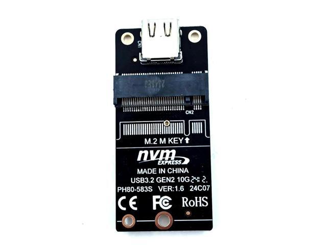 M.2 To Type-C HDD Case Adapter Board NVME Hard Disk Enclosure Adapter Card USB3.2 10Gbps Support 2230 2242 2260 2280 Size SSD
