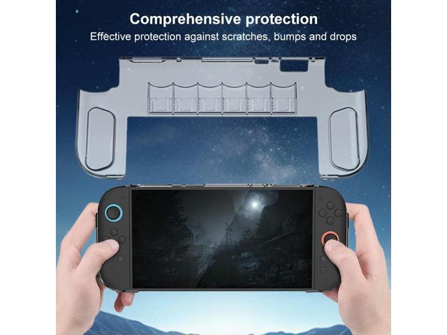 Clear PC Case for Nintendo for Switch 2 Protective Shell with 6 Game Card Slots Protection Sleeve for Switch 2 Game Console Game