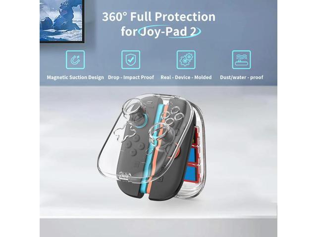 Transparent Storage Shell Magnetic Buckle Clear Protector Shell Game Controller Cover for Switch 2 Accessories