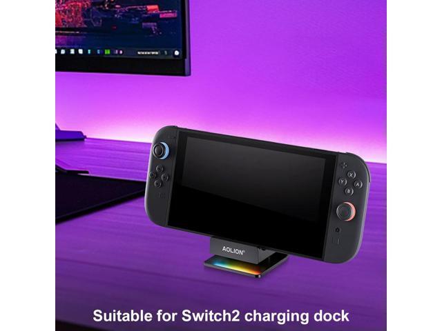 Portable Charging Dock RGB Charging Stand Charger Station for Nintendo Switch2 Game Console Base Dock