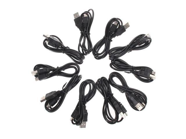 10PCS USB Charger Cable Cord 1M Power Cable Fast Charging USB Cable Fast Charging Cord for PS3 Controller Accessories
