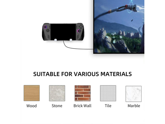 Console Dock Bracket Space Saver TV Dock Accessories Stable Wall Storage Stand for PS5 Portal/ROG Ally X/Switch/Steam Deck