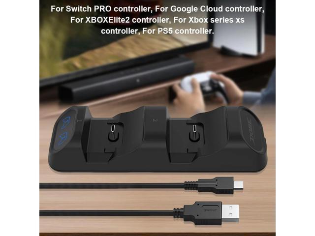 For Switch Pro Controller Charging Dock with Charging Indicator Dual Fast Controller Charger for PS5/Xbox Series S/X Controller