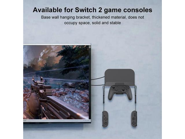 Wall Mounted Host Stand for Switch 2 Game Console Game Console Wall Mounted Holder Bracket Metal Wall Mount Hanging Wall Holder
