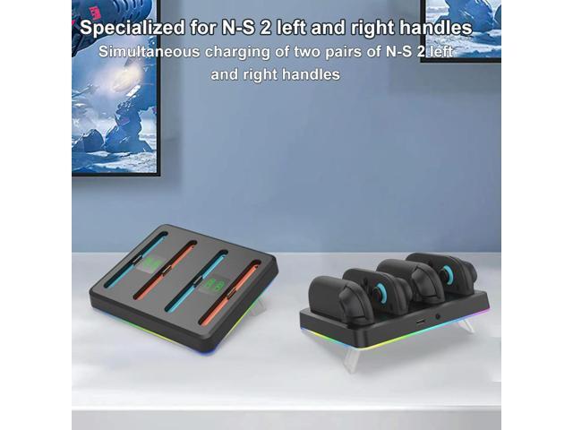 Controller Charger 4 in 1 Charging Dock Magnetic Controller Charger Stand Station for Nintendo Switch2 Accessories