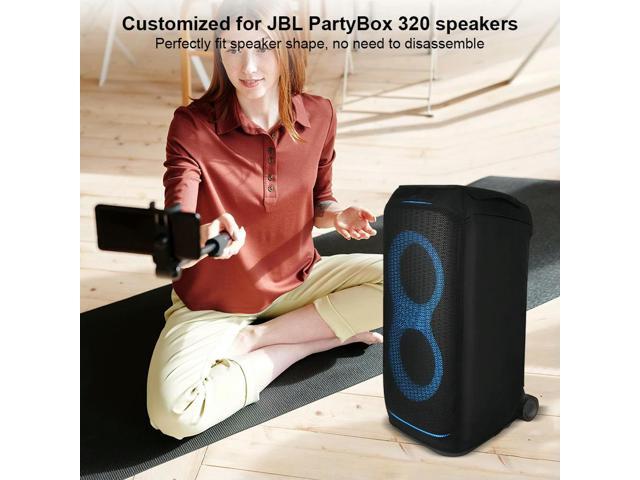 Mesh Outdoor Speaker Protective Cover Protective Case Speaker Case Slip Sleeve for JBL PartyBox Stage 320 Portable Speaker