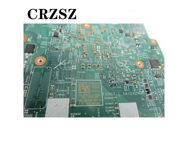 For Inspiron 7568 Laptop motherboard with i7-6500u cpu CN-0FX71J 0FX71J FX71J 15219-1 Fully test work