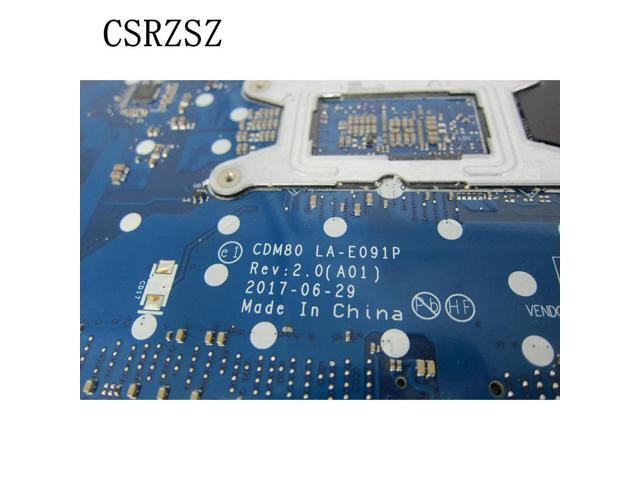 CN-07JF3P CN-0M3HDV LA-E091P For Latitude 5580 E5580 Laptop motherboard with i5-7300u CPU Tet all functions 100%