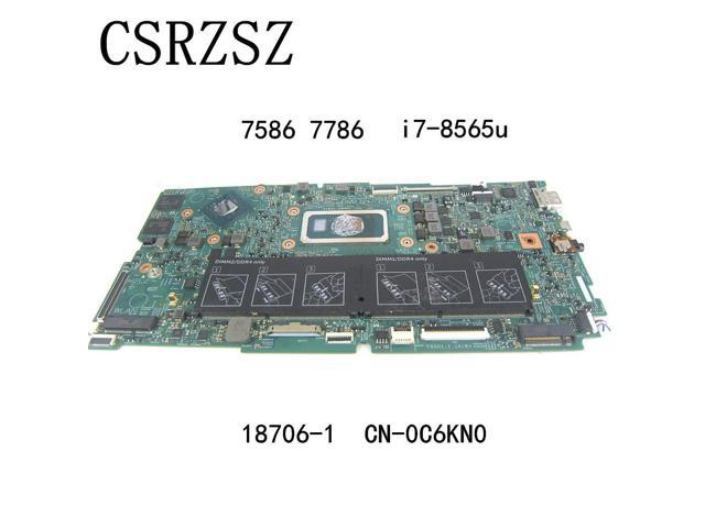 18706-1 Mainboard For inspiron 7586 7786 Laptop motherboard CPU i7-8565u DDR4 CN-0C6KN0 0C6KN0 Test Good