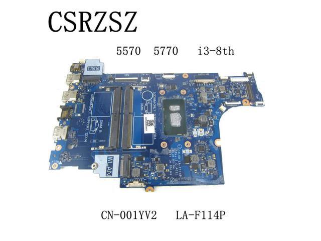 CN-001YV2 001YV2 01YV2 LA-F114P Mainboard For INSPIRON 5570 5770 Laptopmotherboard with i3-8130u CPU Tested ok