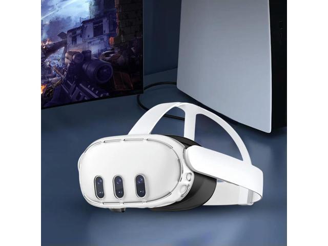 Silicone Front Face Protector Anti Shock Transparent Cover Shell Protector Anti-Slip VR Front Protective Shell for Quest 3