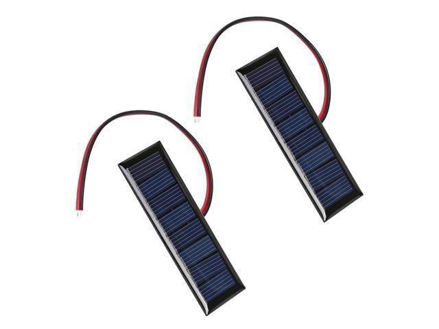 3x1 inch Solar Panel 4V 50mA 0.2W 2 Wires 8 Cells Mini Epoxy Portable Charger Outdoor Camp Waterproof Solar Panel