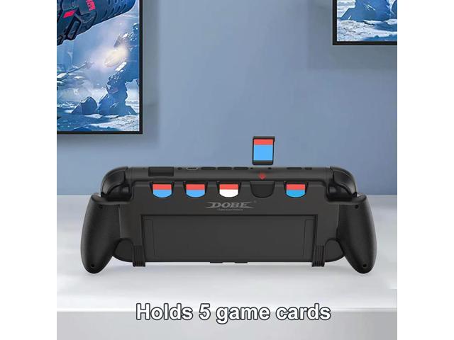 For Nintendo for Switch 2 Grip with Stand Grip Case 5 Game Slots Handle Controller Holder Handheld Case for Switch 2 Accessories