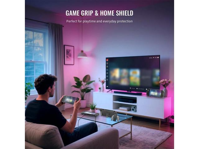 Ergonomic Protection Cover with Bracket Drop-Proof Case Protector Breathable Soft Handheld Console Shell for Friend Gift