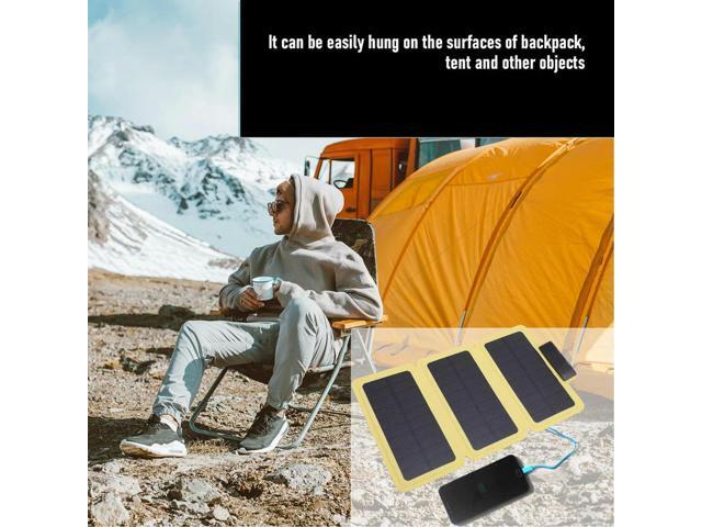 Outdoor Portable Solar Power Bank Ultra-Thin Solar Charging Panel Lightweight Mobile Power Charger for Travel Emergency