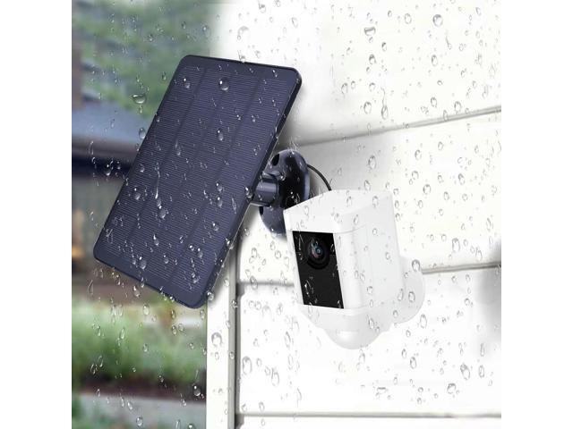 4W 5V Solar Panel Waterproof Adjustable Wall Mount Bracket with 9.8FT Charging Cable for Ring Stick Up & Spotlight Camera
