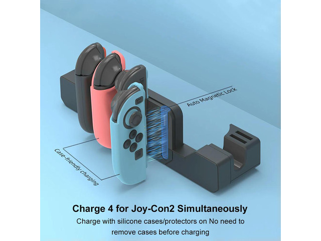 Magnetic Controller Charger Stand Station 4 in 1 Magnetic Charger Station for Nintendo Switch2 Joy-Con Accessories
