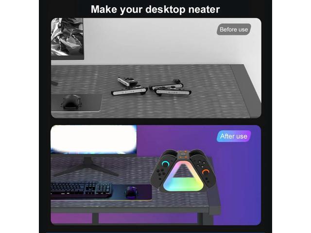 Controller Charger 4 in 1 Charging Station with RGB Lights Charger Stand Station for Nintendo Switch2 Joy-Con Accessories