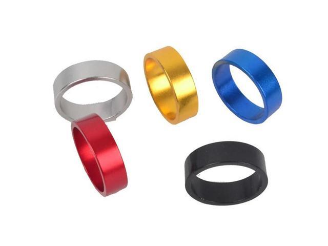 4Pcs/Set 5/10/15/20mm Aluminum Alloy Headset Stem SpMTB 28.6mm Fork Washer Cap for Road Bike Cycling,Silver