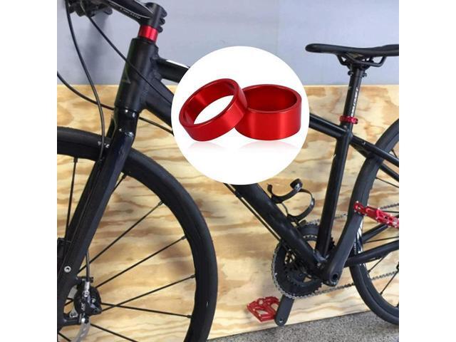 4Pcs/Set 5/10/15/20mm Aluminum Alloy Headset Stem SpMTB 28.6mm Fork Washer Cap for Road Bike Cycling,Silver