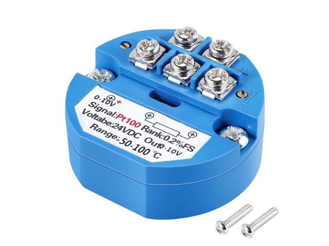 RTD PT100 Temperature Transmitter DC24V Minus 50 ~ 100 degree Output 0-10V