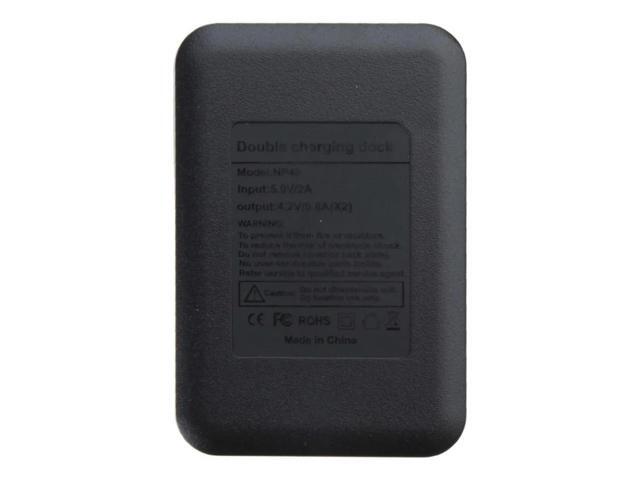 NP40 Dual Charger Double Charging Dock Micro USB Charger for Camera NP40 1500mah Lithium Backup Charge Adapter