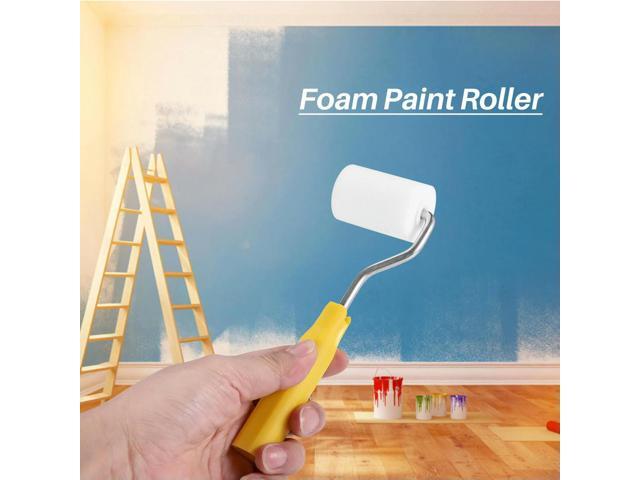 6Pcs Mini Foam Paint Roller Painting Decorating Kit 2 Inch Small Paint Roller Tray Set for Wall Painting Repair Brush