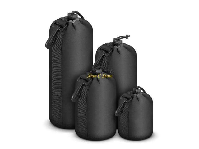4Pcs Camera Lens Cover Neoprene Lens Bag Waterproof Soft Camera Lens Shockproof Camera Lens Bag Replacement