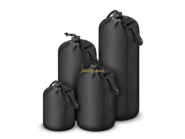 4Pcs Camera Lens Cover Neoprene Lens Bag Waterproof Soft Camera Lens Shockproof Camera Lens Bag Replacement