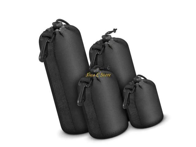 4Pcs Camera Lens Cover Neoprene Lens Bag Waterproof Soft Camera Lens Shockproof Camera Lens Bag Replacement