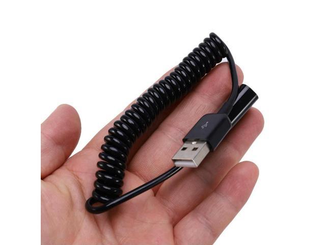 2X Spiral Coiled USB A Male To A Female Adapter Adaptor Cable 1M 3FT