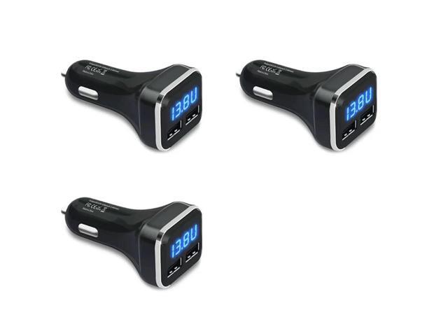 3X Car Charger Volt Meter Car Monitor With LED Voltage & Amps Display, For 11 / Xs,Galaxy S20 / S1