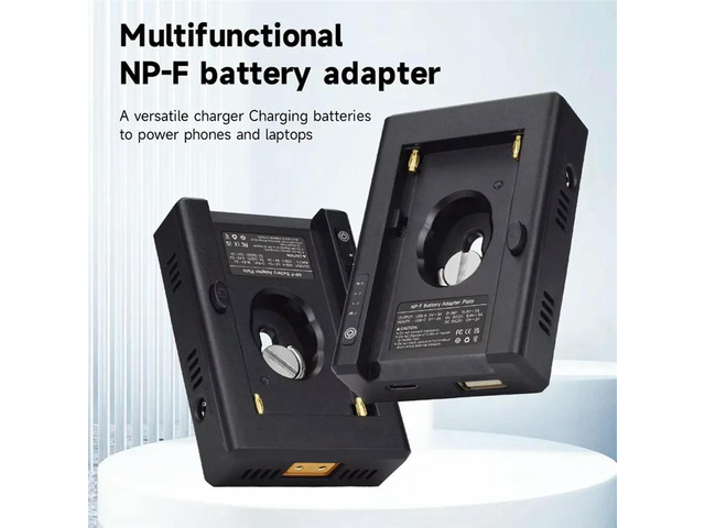 NP-F To V Mount Converter Adapter Plate For 5D2 5D3 DSLR Camera LED Light Monitor