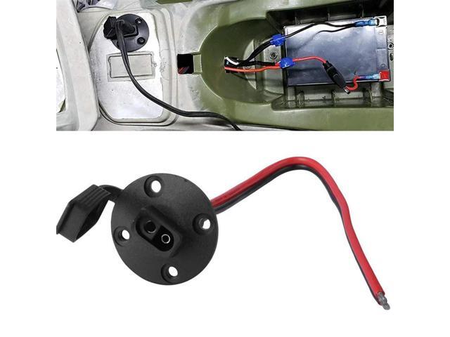 4X Solar Weatherproof SAE Socket Sidewall Port, SAE Cable Quick Connect Panel Mount Universal Flush-Mountable Conn