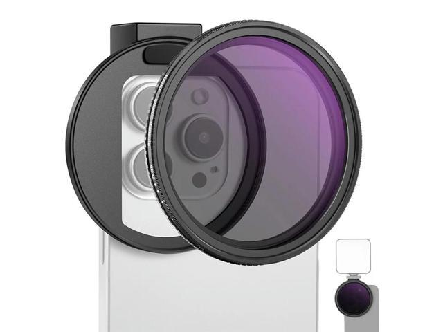 Clip On 67Mm ND2-32 Magnetic Phone Lens Filter Kit Phone Clip With Magnetic Adapter Ring For Phone