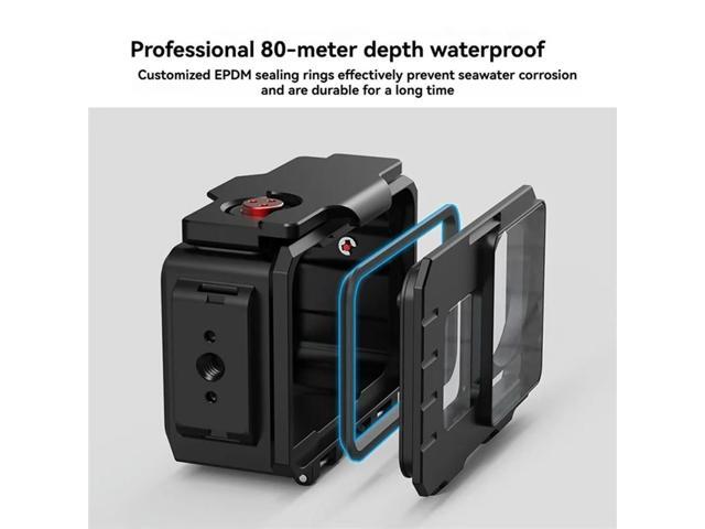 80M Waterproof Case Underwater Diving Housing With Magnetic Quick Ball Head Adapter For Action 5 Pro 4 3