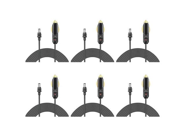 6X For Starlink Mini DC Power Cable,DC Car Power Cable For Satellite 18AWG, IP68 Car Charger Power Supply Cord,A