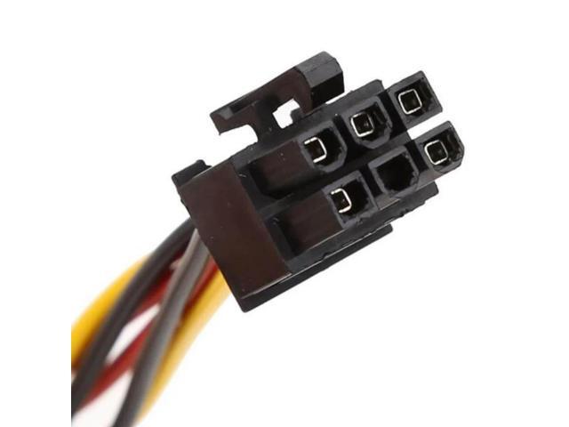 10PCS Molex 4 Pin To PCI-E PCI Express 6 Pin Power Converter Adapter Cable Connector Power Supply Cable
