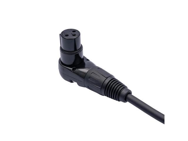 1Pcs XLR Microphone Extension Cable Adapter, 90 Degree XLR Female To Straight XLR Male 3-Pin Mic Cable 1M Durable Eas