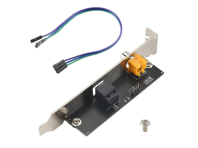 24Bit 192Khz Daughter Card SPDIF Optical and RCA Out Plate Cable Bracket Digital Audio Output for AA56