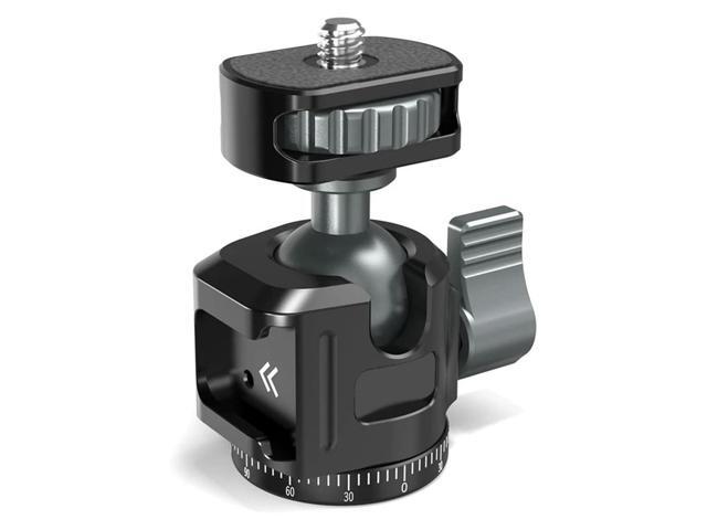 For Mini Ball Head Panoramic Tripod Head + Cold Shoe Mount Adapter For DSLR Camera Tripod Phone Mount Max Load 2.5Kg-AA56