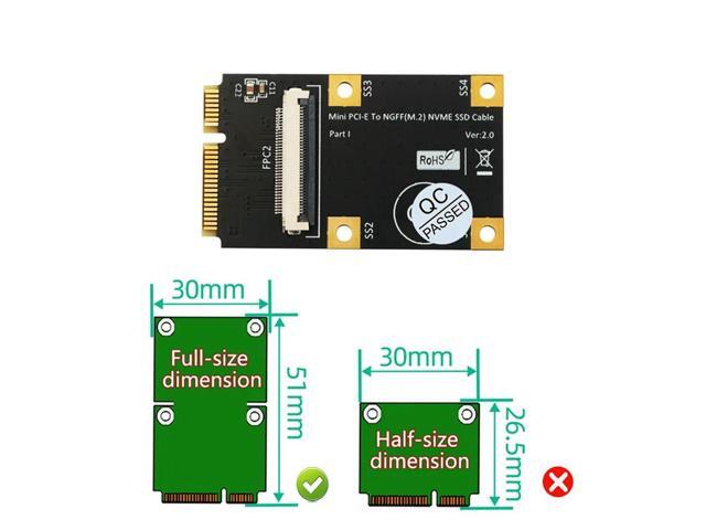M.2 NVME SSD To Mini PCI-E Adapter With FFC Cable For M.2 M-Key 2230/2242/2260/2280 NVME SSD Converter Extension Cord
