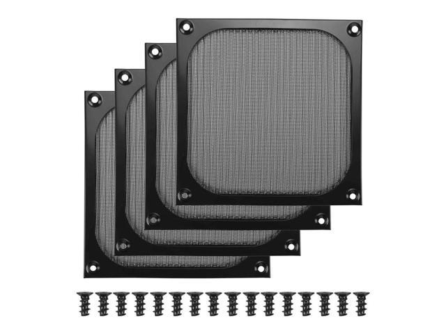 140Mm Desktop Computer Case Fan Dust Filter Grills Dustproof Case Cover With Screws, Aluminum Frame Mesh, 4 Pack