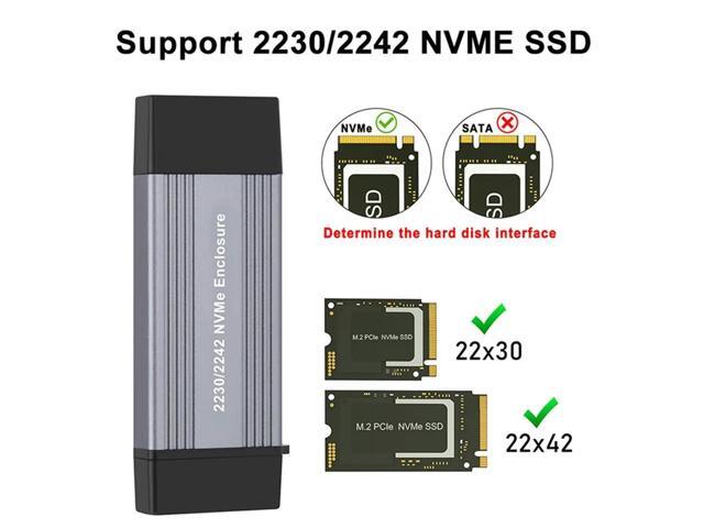 NVME SSD Case M2 Adapter NVME External Enclosure PCIE NVME M/M+B Key To USB 3.1 10Gbps Supports 2230 2242 M.2 SSD Box