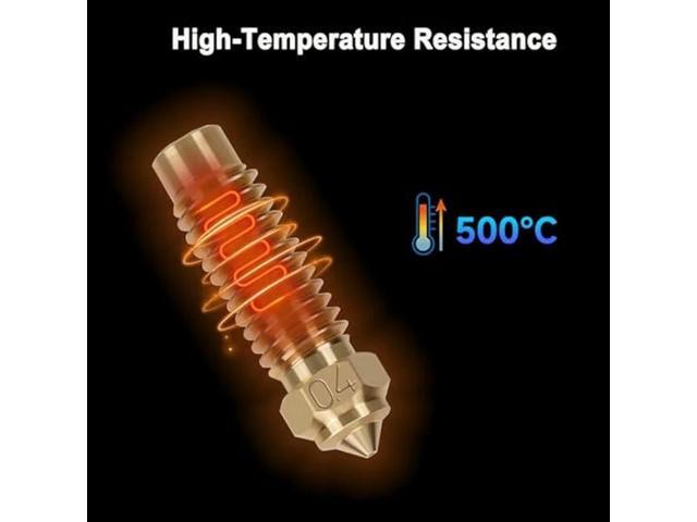 Nozzles Extruder Hotend Nozzles Kit Brass For Neptune 4Plus/4Max, 0.2Mm/0.4,Mm/0.6Mm/0.8Mm/1.0Mm