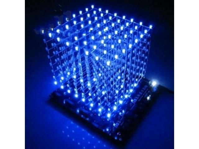 3D8 8X8x8 3MM Squared LED DIY Soldering Kit Electronic Toy Mini 3D LED Cube Project Kit 4.5-5.5V